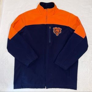 NFL Chicago Bears Zip Up Jacket Blue Mens Medium